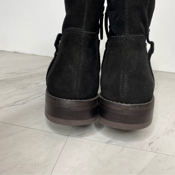 New! Franco Sarto Malina Black Suede Bootie 8M - Picture 4 of 15